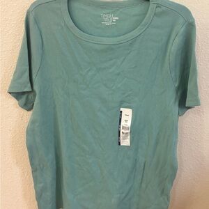 Time and Tru Women's Teal Short Sleeve Tee